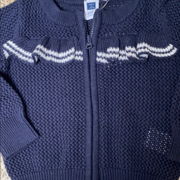 Janie and Jack girls ruffle sweater - Picture 3 of 6